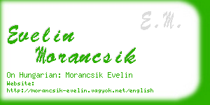 evelin morancsik business card